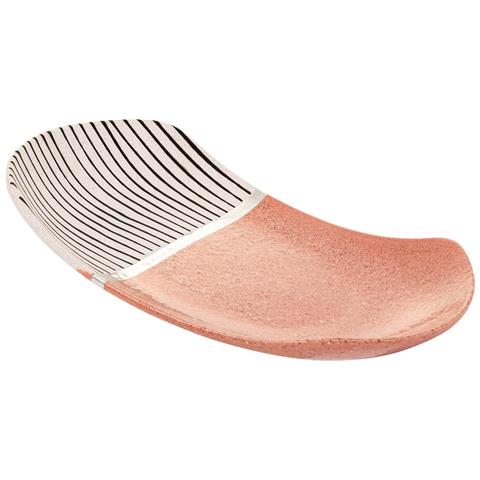 Centrotavola In Ceramica Rosa 32x23x4,5h - Foto 1