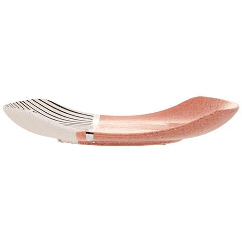 Centrotavola In Ceramica Rosa 32x23x4,5h - Foto 2