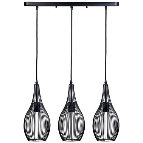 Plafoniera In Metallo Nero 58x17x94h - Foto 1