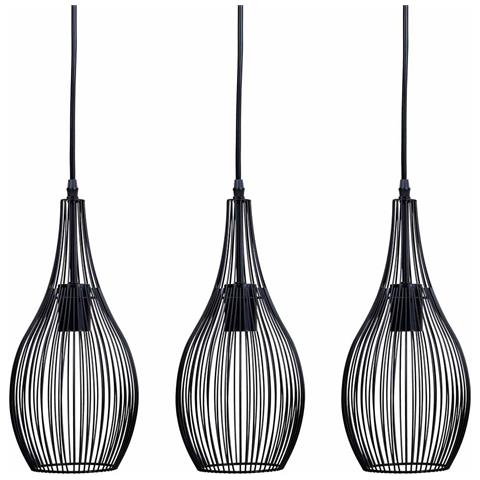 Plafoniera In Metallo Nero 58x17x94h - Foto 5