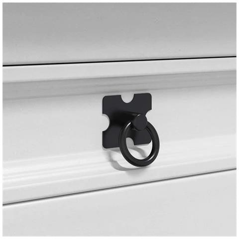 Tavolino Corona Bianco 50 x 50 x 50 cm Pino massello - Foto 9