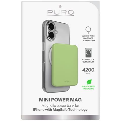 Mini Power Mag Polimeri di litio (LiPo) 4200 mAh Carica wireless Lime - Foto 2