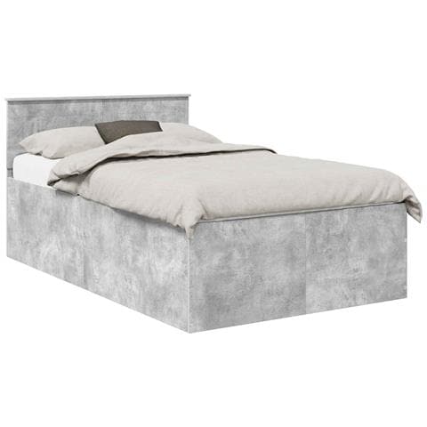 Struttura del letto con testiera Grigio cemento 120 x 190 cm - Foto 1
