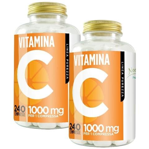 Vitamina C 1000 mg 240 Compresse - Acido L-Ascorbico ad Alto Dosaggio - Sistema Immunitario, Collagene e Azione Antiossidante (Confezione doppia) - Foto 1