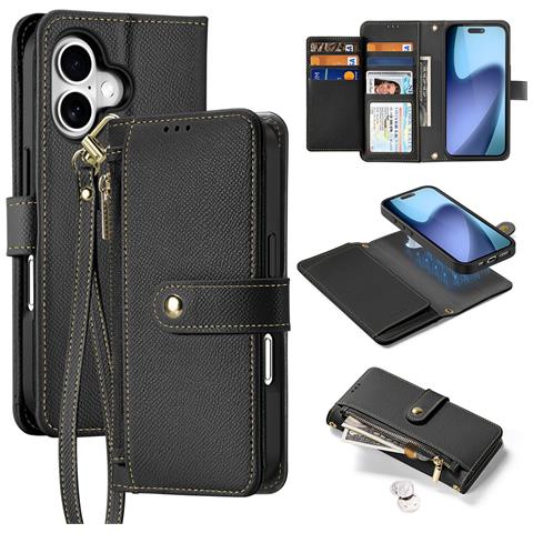 Cover Cartera per iPhone 17 - Pelle /PU, Nero - Foto 1