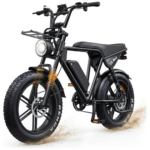 Bicicletta Elettrica V8 - Ruote 20'' Fat E-bike, Batteria Rimovibile 48v15ah, Autonomia 50-60km, Doppia Sospensione - Foto 1