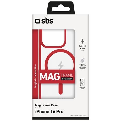 TEMAGCOLIP1661PR custodia per cellulare 16 cm (6.3") Cover Rosso, Trasparente - Foto 3