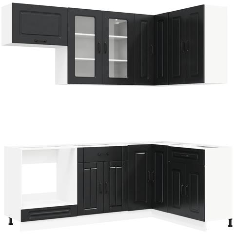 Unità Cucina KALMAR 8 pcs Nero Legno ingegnerizzato - Foto 1