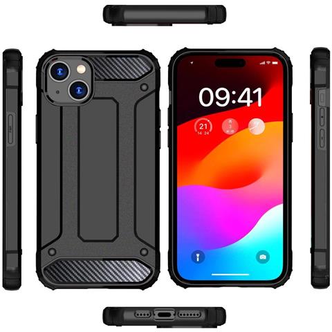Custodia Ibrida Armor Per Iphone 15 Plus - Nera. - Foto 1