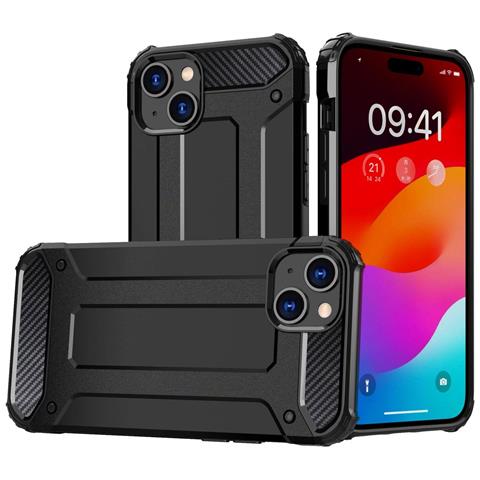 Custodia Ibrida Armor Per Iphone 15 Plus - Nera. - Foto 7