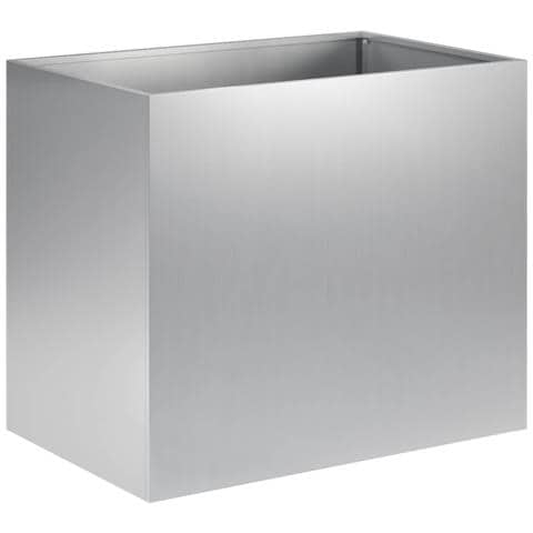 Vaso da giardino Argento 60 x 40 x 50 cm Acciaio zincato - Foto 1