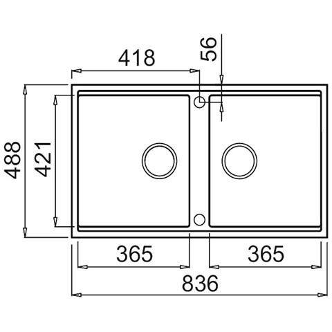 LAV. BEST 450 86x51 2V BIANCO ANTICO 62 SOTTOTOP B - Foto 2