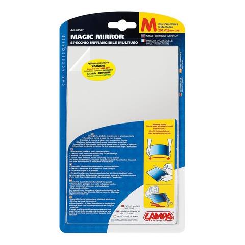 Specchio Retrovisore 202x126mm Int Auto Magic-mirror Per Auto Costruito Interamente In Plastica Antiurto Infrangibile Flessibile Sagomabile Ideale Per Sostituire Il Vetro Di Qualsiasi Specchietto - Foto 8