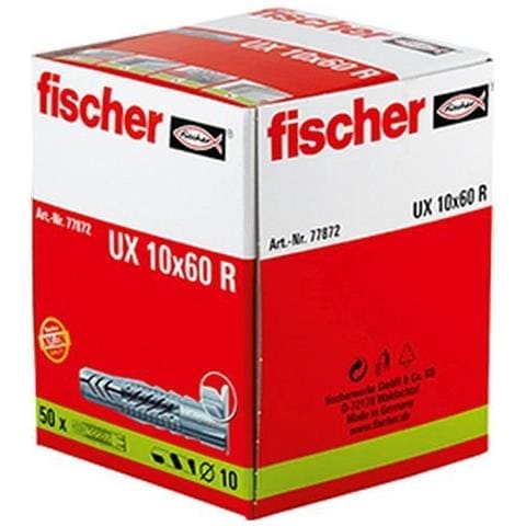 UX 10x60 R - universale Tassello in nylon, 10 mm, 50 come confezione - Foto 2