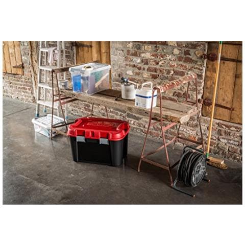 229195 Totem Di Baule Nero / Rosso Plastica 59,6 X 39,5 X 37 Cm 60 L - Foto 2