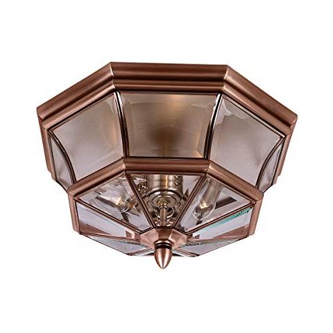 Elstead Newbury - 3 Luci Da Incasso - Rame Invecchiato, E14 - Foto 1