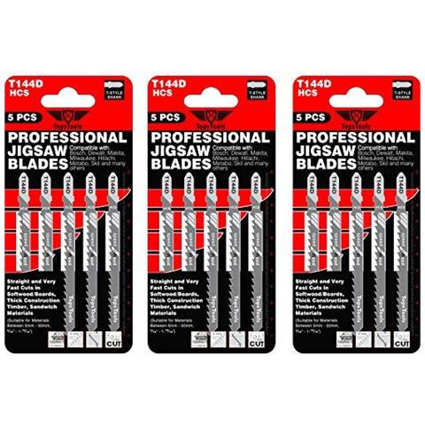 15 X Topstools T144d Dritti E Veloci Tagli Jigsaw Blades Compatibile Con Bosch Dewalt Makita Milwaukee E Molti Altri - Foto 1