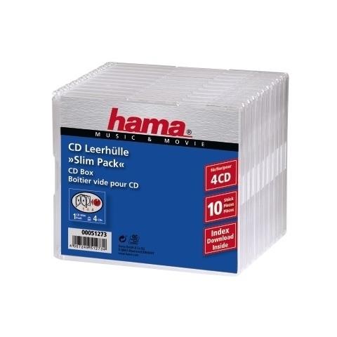CD Slim Pack 4, pack 10 4dischi Trasparente - Foto 1