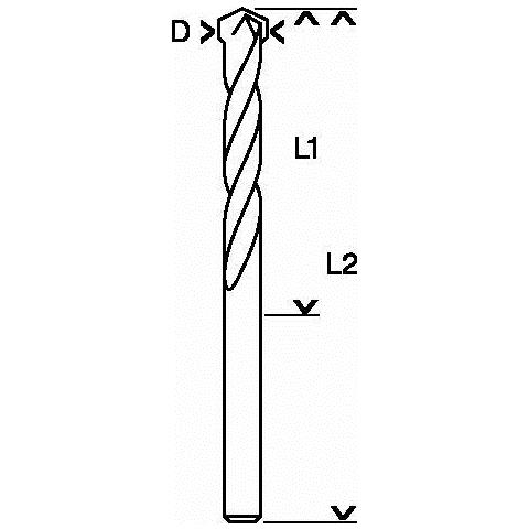 2 608 596 050, Trapano, Alluminio, Mattone, Ceramica, Cemento, Muratura, Plastica, Materiale del smultistrato, Lamina di met, Attacco cilindrico - Foto 1