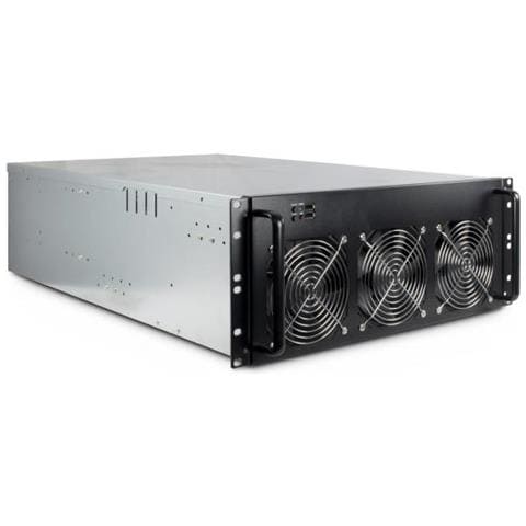 Alloggiamento 19'' Ipc 4w2 Mining Rack 4he Mini-itx, Nero, 2xusb2.0 - Foto 1