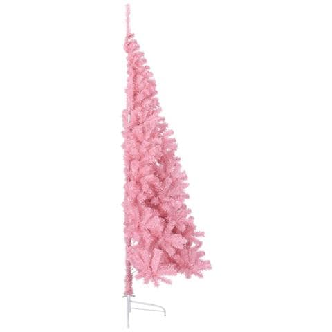 Albero di Natale Artificiale a Metà con Supporto Rosa 240cm PVC - Foto 9