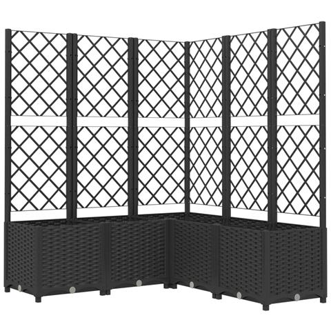 Fioriera Da Giardino Con Graticcio Nero 120x120x136 Cm In Pp - Foto 1