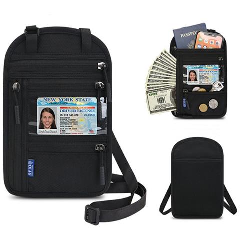 Porta Passaporto Da Collo Protezione Rfid Multifunzionale - Foto 4