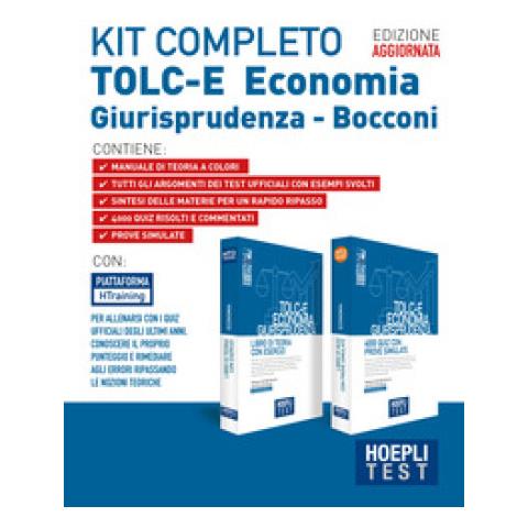 Test. Tolc-e Economia, Giurisprudenza. Kit Completo: Libro Di Teoria Con Esercizi-4000 Quiz Con Prove Simulate. Con Espansione Online - Foto 1