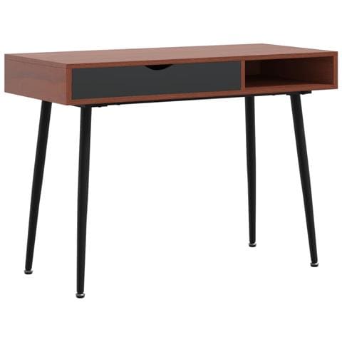 Scrivania Con Cassetto Marrone 110x50x75 Cm Legno Multistrato - Foto 2