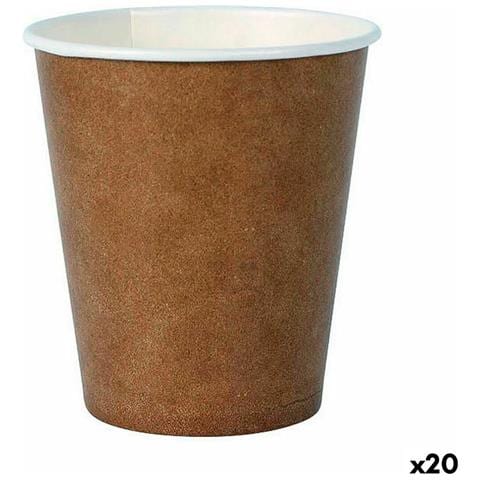 Set Di Bicchieri Monouso Cartone Carta Kraft 30 Pezzi 250 Ml (20 Unità) - Foto 1