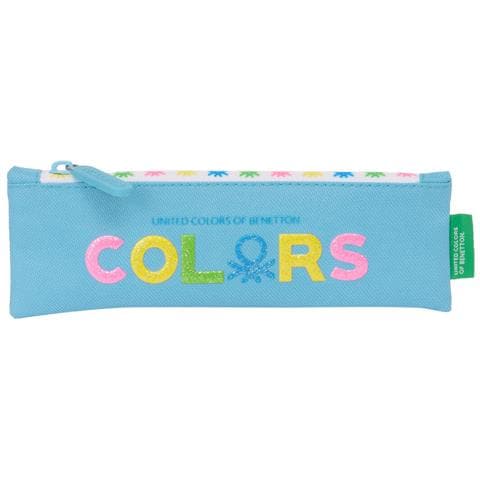 Astuccio Scuola Benetton Spring Blu Cielo 20 X 6 X 1 Cm - Foto 1