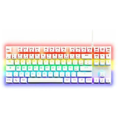 Tastiera Con Cavo 3760162066326 per Gaming (Layout Francese AZERTY) Colore Bianco - Foto 1