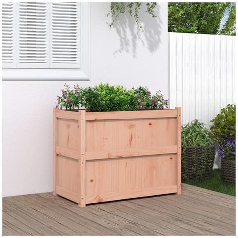 Fioriera Da Giardino 90x50x70 Cm In Legno Massello Di Douglas - Foto 1