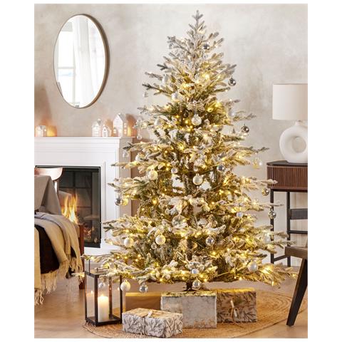 Albero Di Natale Pre Illuminato Brisco Bianco - Foto 1