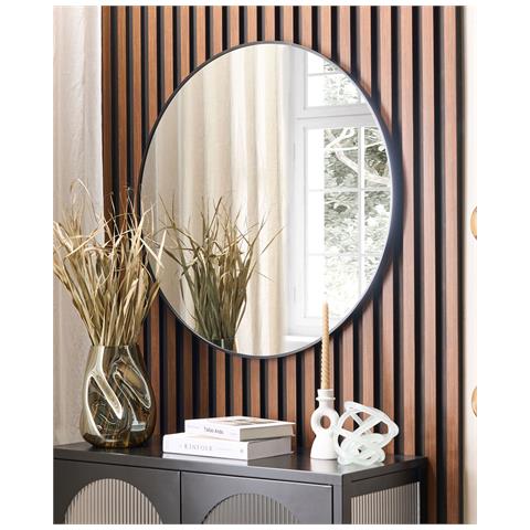 Specchio Annemasse 80 Cm 80 Cm Metallo Nero - Foto 1