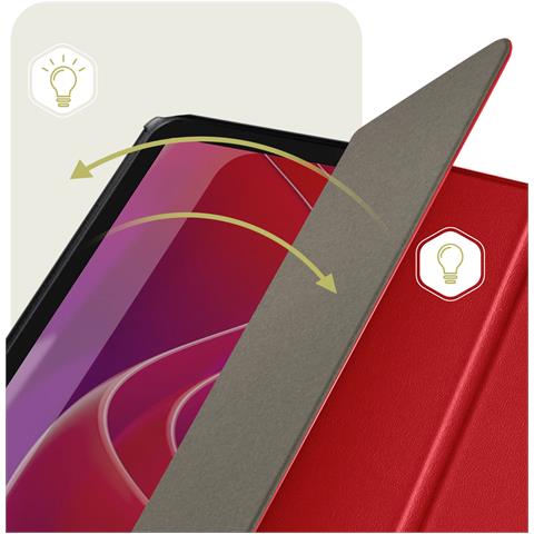 Custodia Trifold Per Lenovo Tab M11 Copertina Supporto Multiposizione - Foto 2