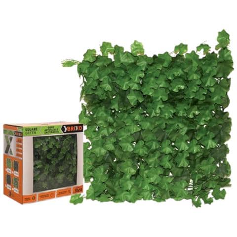 Siepe Sintetica Ombreggiante In Quadrati 50x50 Cm Con Foglie Di Geranio Confezione 10 Pezzi - Foto 1