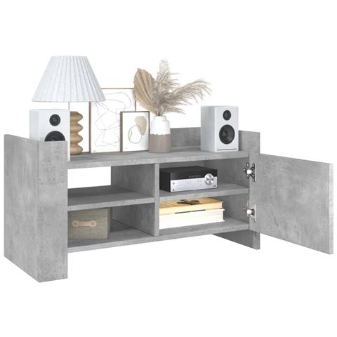 Mobile Per Tv Grigio Cemento 80x35x40 Cm Legno Multistrato - Foto 3