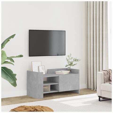 Mobile Per Tv Grigio Cemento 80x35x40 Cm Legno Multistrato - Foto 1