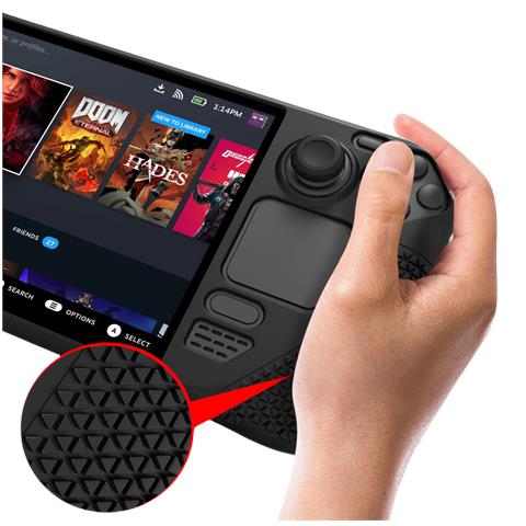 Copertura Protettiva Antiscivolo In Silicone Soft Shell Per Steam Deck Oled Black - Foto 2