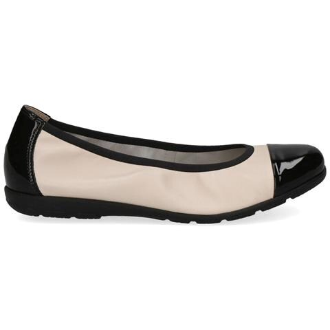 Cream Black Casual Closed Ballerinas Ballerine Pelle Scarpe Donna Multicolore Eu 37, 9-22152-42-441 - Foto 2