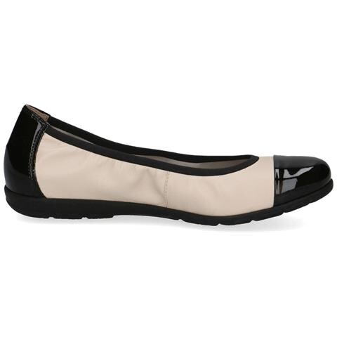 Cream Black Casual Closed Ballerinas Ballerine Pelle Scarpe Donna Multicolore Eu 37, 9-22152-42-441 - Foto 3