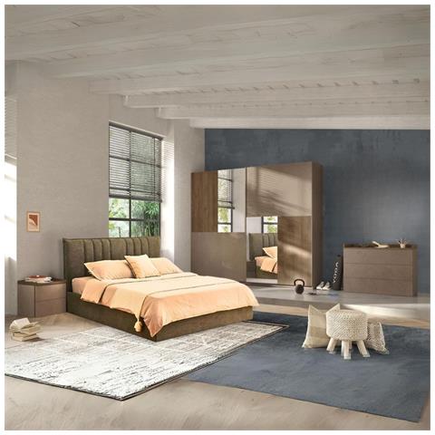 Camera Da Letto Quinn Con Letto Contenitore Colore Bronzo Noce Mercure - Foto 1