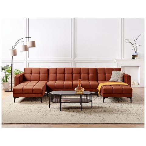 5 Posti Alnes Velluto Rosso Chiaro - Foto 1