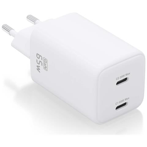 ASCH-65W2P039-W Caricabatterie per dispositivi mobili Universale Bianco AC Ricarica rapida Interno - Foto 1