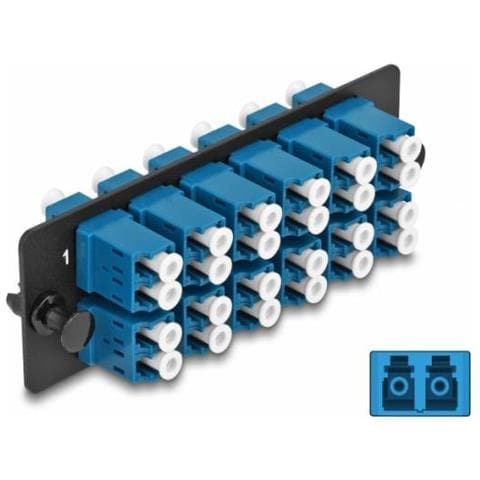 66930 Adattatore Di Fibra Ottica Lc /lc 1 Pz Nero, Blu - Foto 2