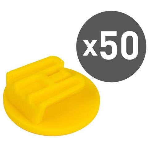 Conf. 50 Pz Clip Adesiva Gialla Per Telepass V5 - Foto 1