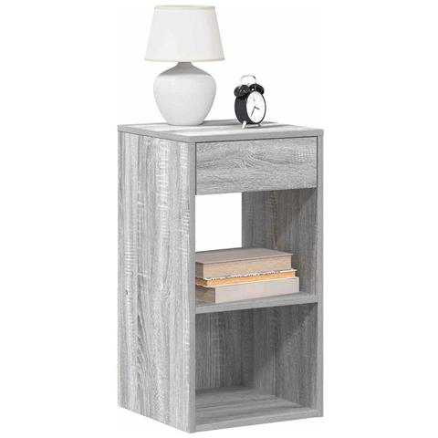 Comodini Con Cassetto 2 Pz Grigio Sonoma 35x34x66,5 Cm - Foto 1