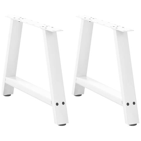 Gambe Tavolino Caffè A A 2 Pz Bianco 60x(42-43) Cm Acciaio - Foto 1