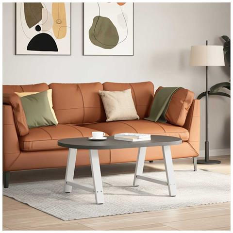 Gambe Tavolino Caffè A A 2 Pz Bianco 60x(42-43) Cm Acciaio - Foto 2